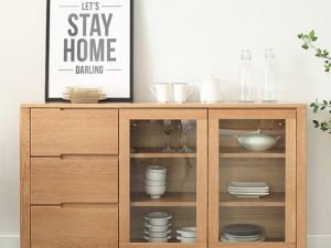 Tủ bếp gỗ tự nhiên thiết kế đa năng đẹp hiện đại